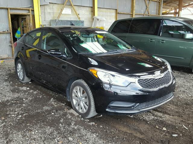 KNAFX4A62E5186681 - 2014 KIA FORTE LX BLACK photo 1