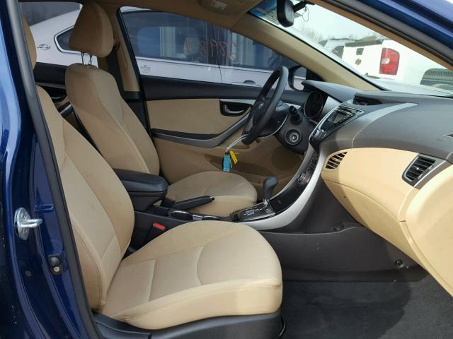 KMHDH4AE5DU633602 - 2013 HYUNDAI ELANTRA GL BLUE photo 5