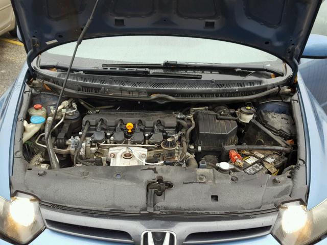 2HGFG12647H567607 - 2007 HONDA CIVIC LX BLUE photo 7