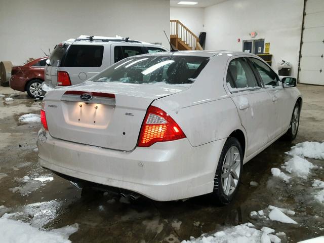 3FAHP0JA3CR354286 - 2012 FORD FUSION SEL WHITE photo 4