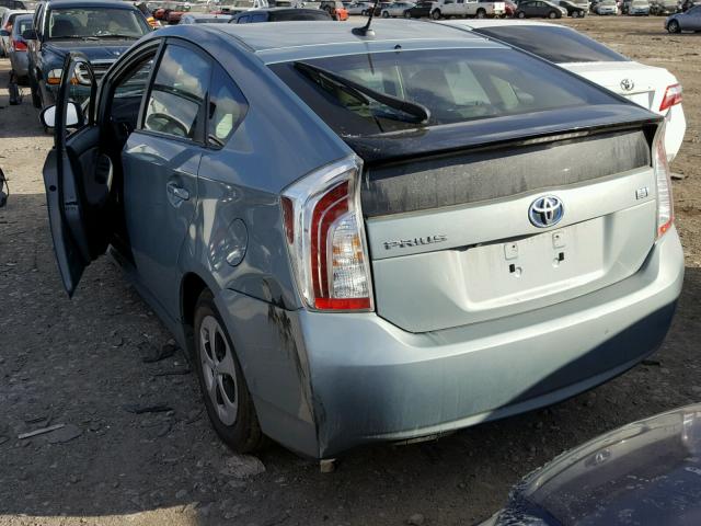 JTDKN3DU6F1875353 - 2015 TOYOTA PRIUS TEAL photo 3