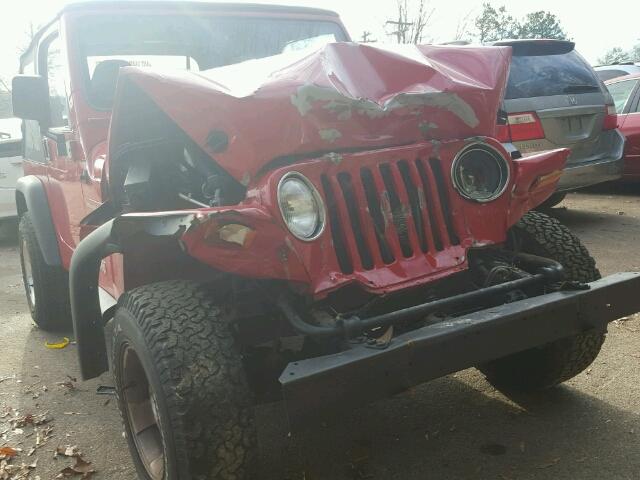 1J4FA39S02P758454 - 2002 JEEP WRANGLER / RED photo 9