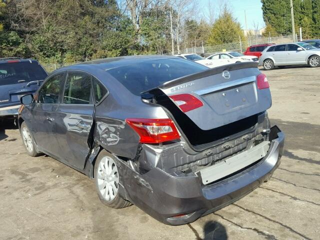 3N1AB7AP7HY319810 - 2017 NISSAN SENTRA S GRAY photo 3