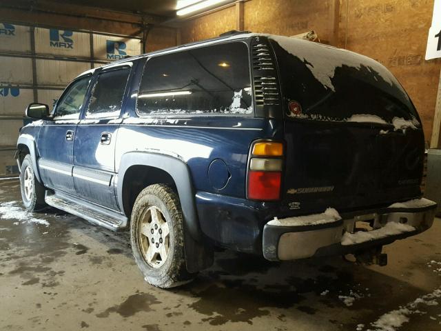 3GNFK16Z94G256453 - 2004 CHEVROLET SUBURBAN K BLUE photo 3