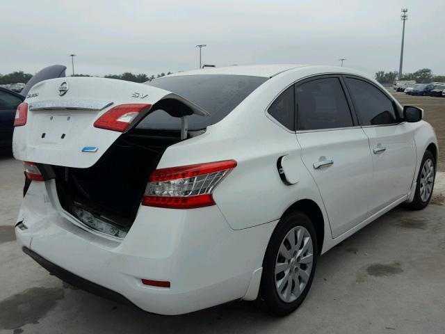 3N1AB7AP0EL612781 - 2014 NISSAN SENTRA S WHITE photo 4