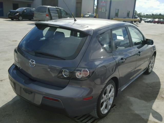 JM1BK343181867289 - 2008 MAZDA 3 HATCHBAC GRAY photo 4