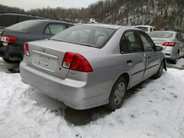 1HGES16354L001819 - 2004 HONDA CIVIC DX V SILVER photo 4