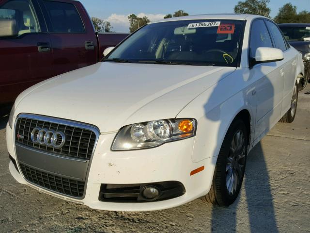 WAUAF78E38A138890 - 2008 AUDI A4 2.0T WHITE photo 2