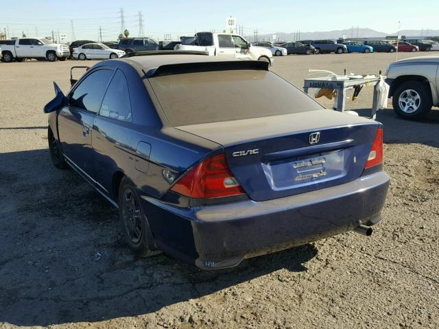 1HGEM21913L000709 - 2003 HONDA CIVIC EX BLUE photo 3