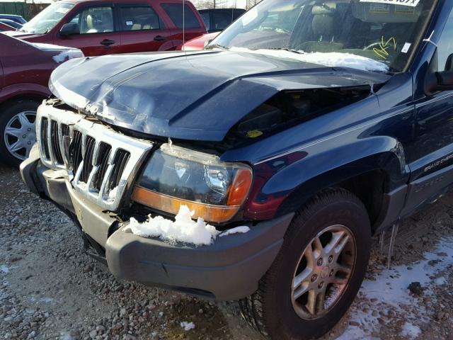 1J4GW48S62C273661 - 2002 JEEP GRAND CHER BLUE photo 9