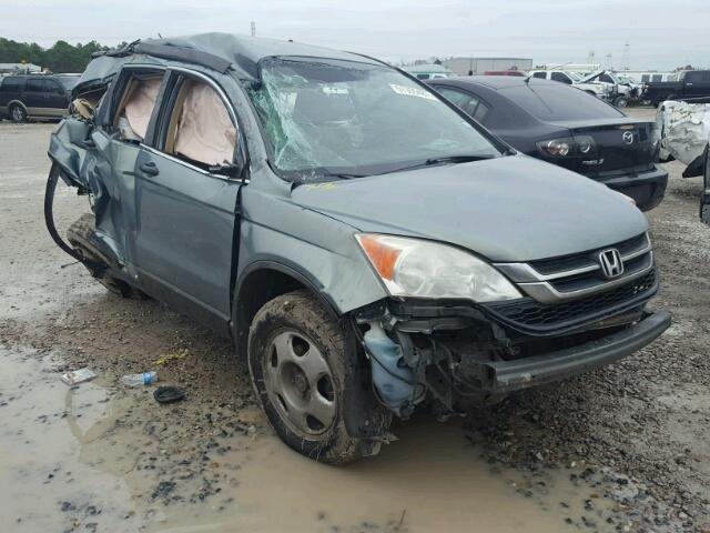 5J6RE3H3XBL057083 - 2011 HONDA CR-V LX GREEN photo 1