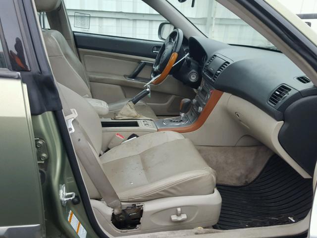 4S4BP86C254352609 - 2005 SUBARU LEGACY OUT GREEN photo 5