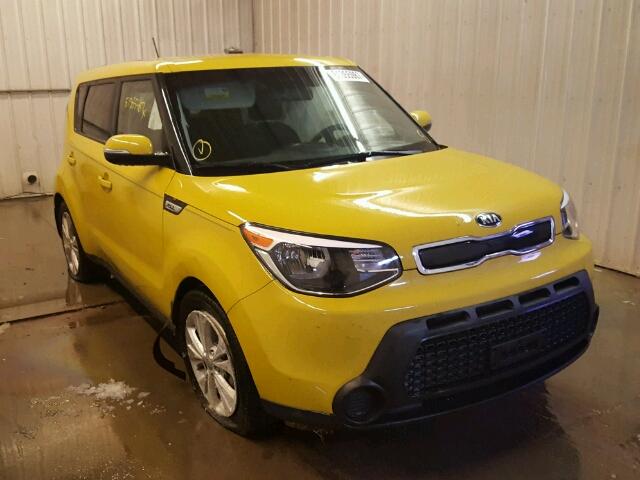 KNDJP3A52E7022186 - 2014 KIA SOUL + YELLOW photo 1
