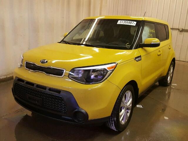 KNDJP3A52E7022186 - 2014 KIA SOUL + YELLOW photo 2