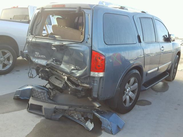 5N1BA0ND4BN612091 - 2011 NISSAN ARMADA SV BLUE photo 4