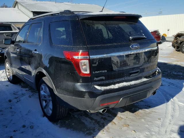 1FMHK8F81CGA91909 - 2012 FORD EXPLORER L BLACK photo 3