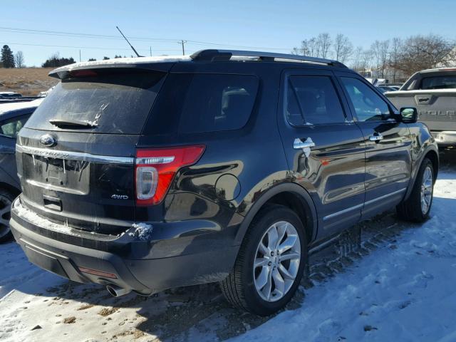 1FMHK8F81CGA91909 - 2012 FORD EXPLORER L BLACK photo 4