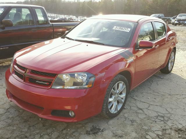 1C3CDZBG6DN711005 - 2013 DODGE AVENGER R/ RED photo 2