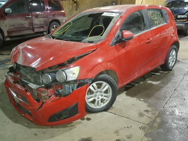 1G1JC6SBXD4183444 - 2013 CHEVROLET SONIC LT RED photo 2