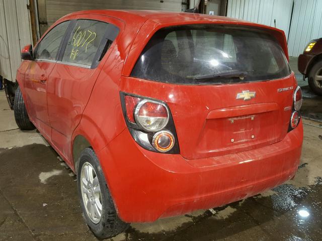 1G1JC6SBXD4183444 - 2013 CHEVROLET SONIC LT RED photo 3