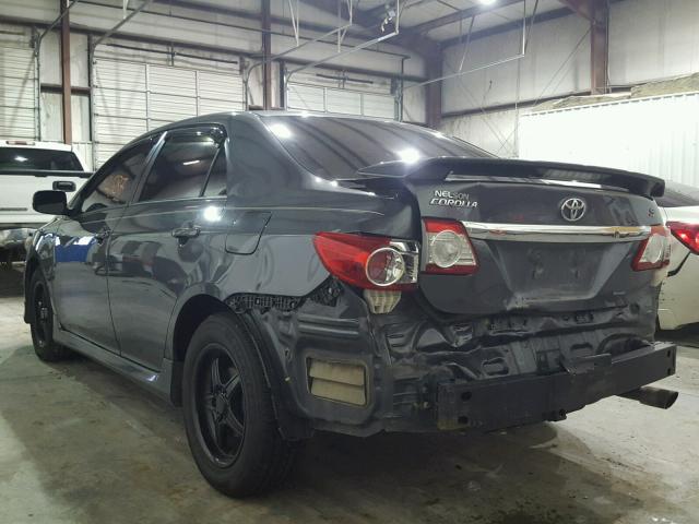 2T1BU4EE9BC575425 - 2011 TOYOTA COROLLA BA CHARCOAL photo 3