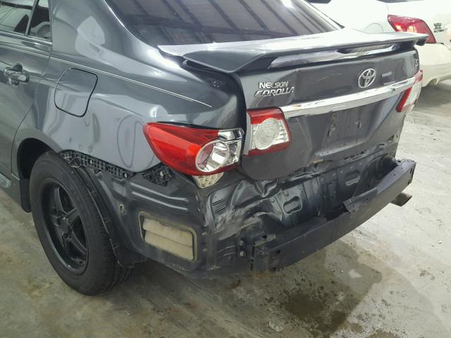 2T1BU4EE9BC575425 - 2011 TOYOTA COROLLA BA CHARCOAL photo 9