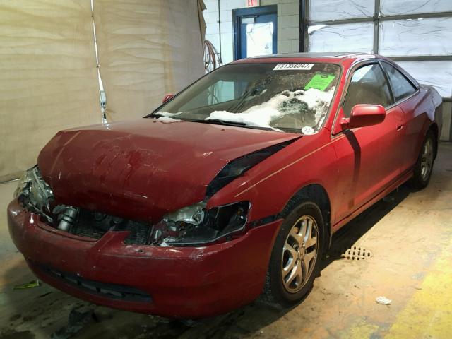 1HGCG22521A013052 - 2001 HONDA ACCORD EX RED photo 2