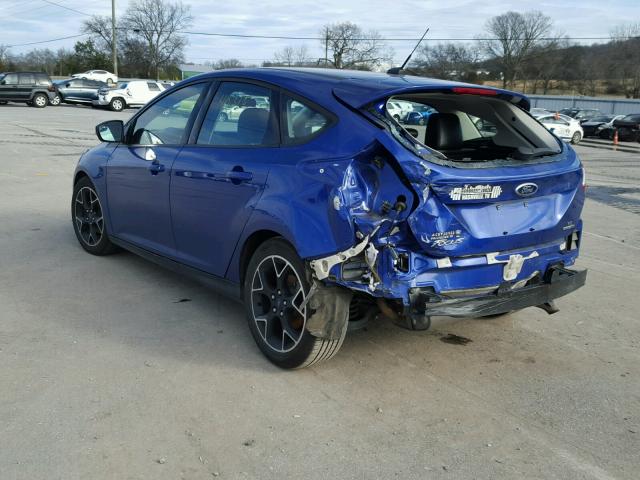 1FADP3K27EL447420 - 2014 FORD FOCUS SE BLUE photo 3