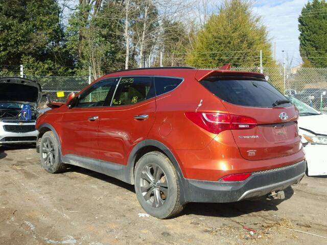 5XYZUDLB4DG051680 - 2013 HYUNDAI SANTA FE S ORANGE photo 3