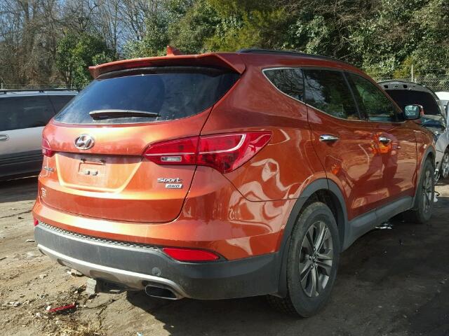 5XYZUDLB4DG051680 - 2013 HYUNDAI SANTA FE S ORANGE photo 4