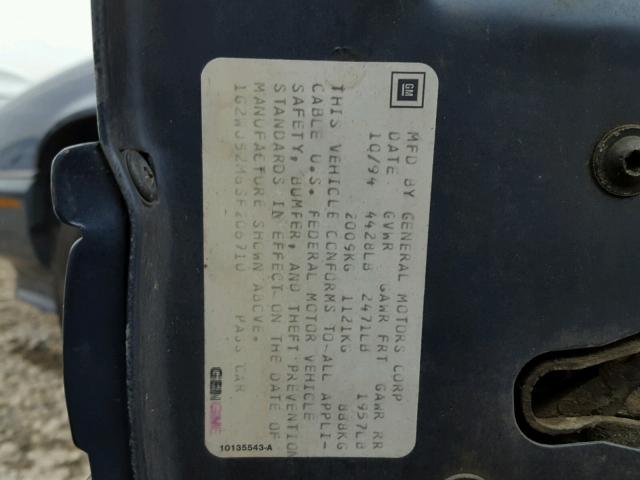 1G2WJ52M6SF206710 - 1995 PONTIAC GRAND PRIX BLUE photo 10