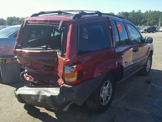 1J4GX48S93C569417 - 2003 JEEP GRAND CHER RED photo 4