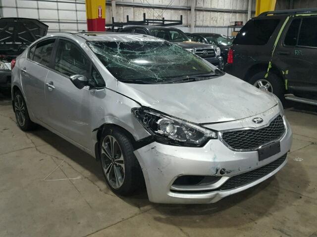 KNAFZ4A89E5110550 - 2014 KIA FORTE EX SILVER photo 1