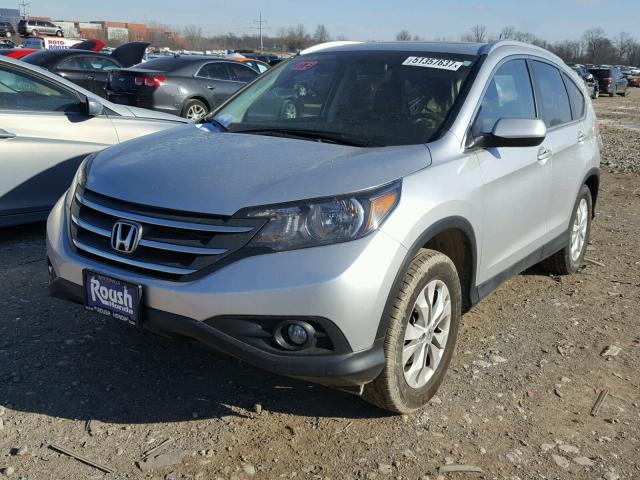 2HKRM3H74EH564615 - 2014 HONDA CR-V EXL SILVER photo 2