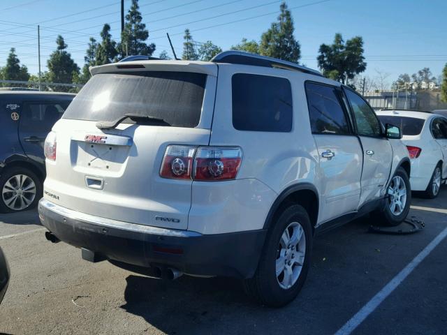 1GKEV13778J268561 - 2008 GMC ACADIA SLE WHITE photo 4