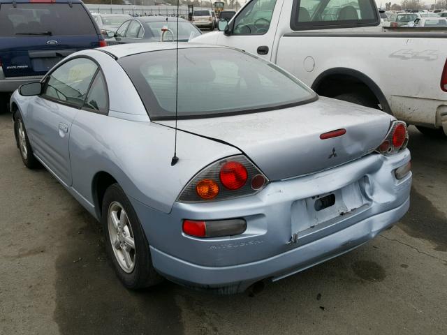 4A3AC34G63E156875 - 2003 MITSUBISHI ECLIPSE RS BLUE photo 3