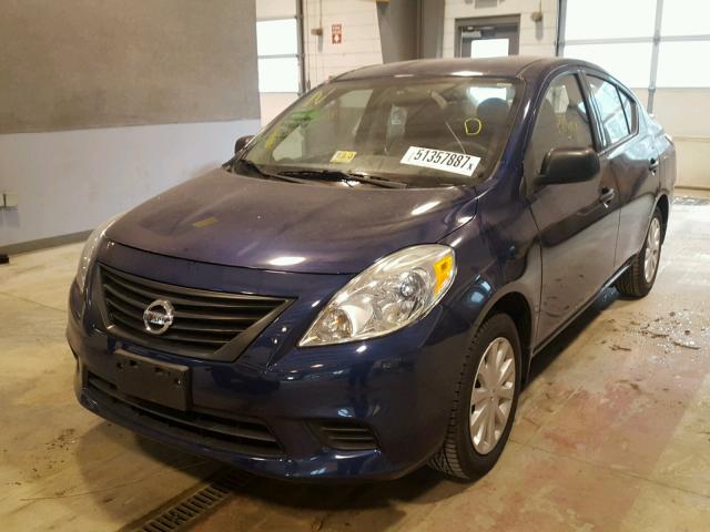 3N1CN7AP4EL838354 - 2014 NISSAN VERSA S BLUE photo 2