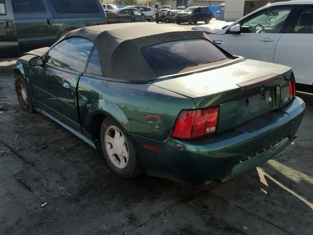 1FAFP4448YF198285 - 2000 FORD MUSTANG GREEN photo 3