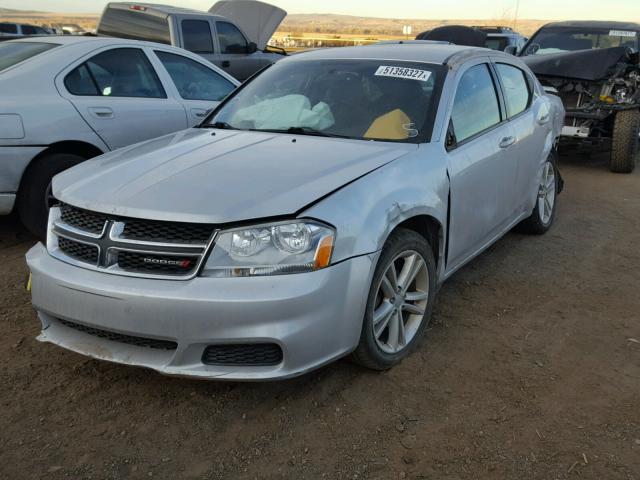 1C3CDZAG8CN281185 - 2012 DODGE AVENGER SE SILVER photo 2