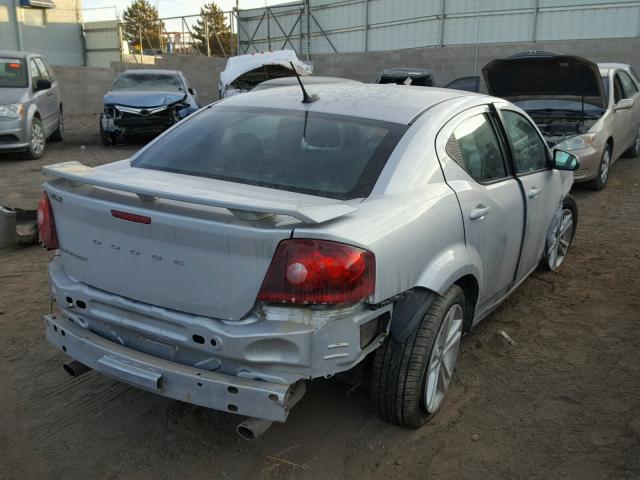 1C3CDZAG8CN281185 - 2012 DODGE AVENGER SE SILVER photo 4