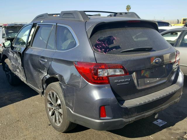 4S4BSAJC1F3217108 - 2015 SUBARU OUTBACK 2. GRAY photo 3