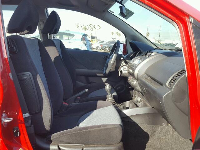 JHMGD37667S000032 - 2007 HONDA FIT S RED photo 5