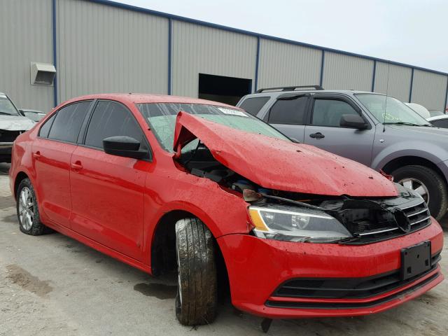 3VWD17AJ7FM353210 - 2015 VOLKSWAGEN JETTA SE RED photo 1