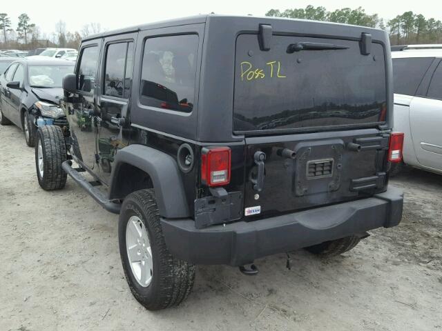 1C4HJWDGXFL670849 - 2015 JEEP WRANGLER U BLACK photo 3