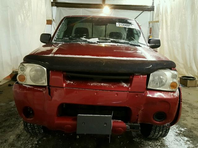 1N6ED26Y52C344697 - 2002 NISSAN FRONTIER K BURGUNDY photo 9