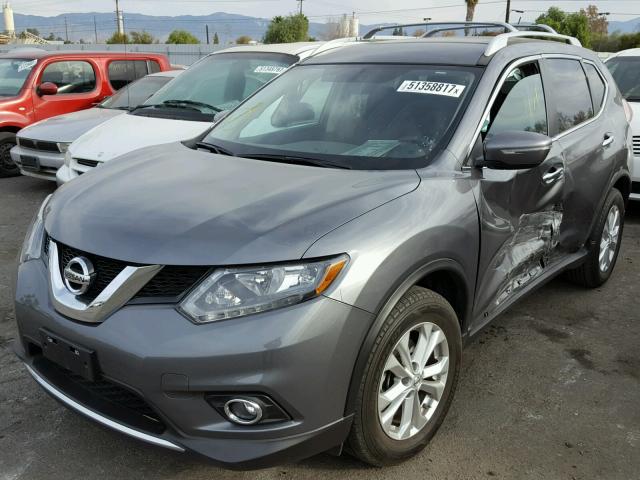 5N1AT2MT5FC833615 - 2015 NISSAN ROGUE S GRAY photo 2