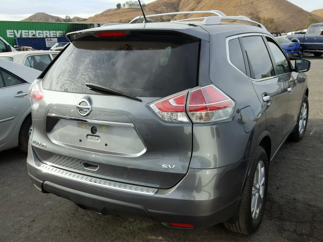 5N1AT2MT5FC833615 - 2015 NISSAN ROGUE S GRAY photo 4