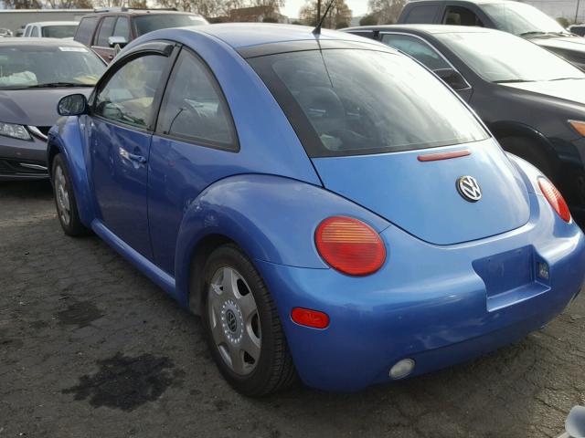 3VWDC21C51M411757 - 2001 VOLKSWAGEN NEW BEETLE BLUE photo 3