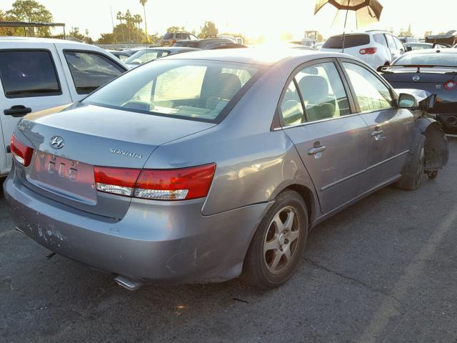 5NPEU46F96H121005 - 2006 HYUNDAI SONATA GLS SILVER photo 4