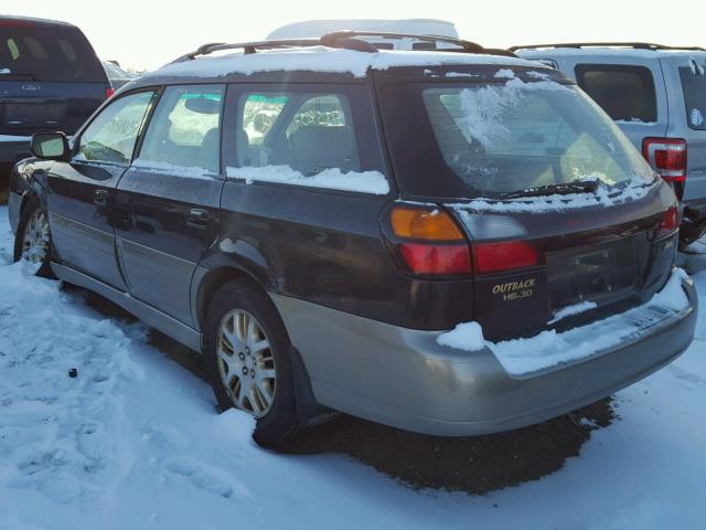 4S3BH806127666699 - 2002 SUBARU LEGACY OUT BLACK photo 3